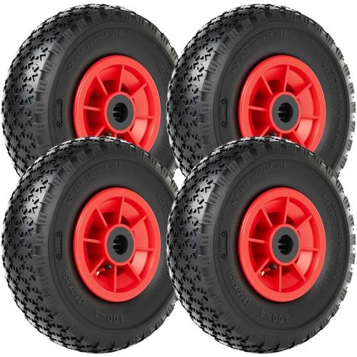 4x Komplettrad Sackkarre 3.00-4 HT2046 Stapelkarre Rad Felge Luftreifen