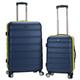 Rockland Melbourne Hardside Erweiterbares Spinnerrad Gepäck, Navy, 2-Piece Set (20/28), Melbourne Hartschalen-Koffer, erweiterbar