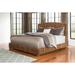 Rosecliff Heights Corley Abaca Woven Standard Bed Wood in Brown/Orange | 55 H x 67 W x 88.25 D in | Wayfair DA3BC7B1D3584BD99BA49B08C47C17B6