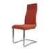 Orren Ellis Mcclain Tufted Polyurethane Upholstered Side Chair Upholstered in Orange/Gray | 42 H x 17 W x 20 D in | Wayfair