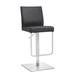 Orren Ellis Carly Adjustable Height Swivel Bar Stool Upholstered/Metal in Black | 16.5 W x 19 D in | Wayfair E5590A5C71F54E9DB8F20B0E4DC759AC