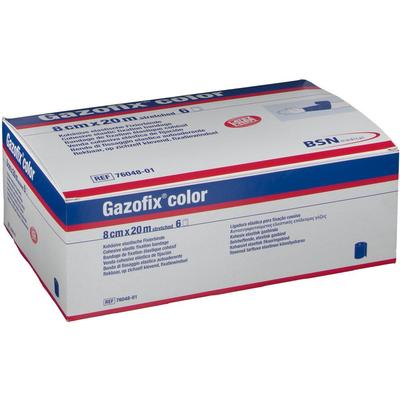 Gazofix color Fixierbinde kohäsiv 8 cmx20 m blau 6 St Binden Image