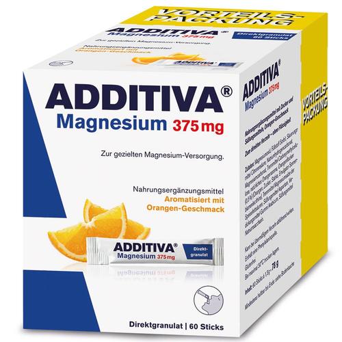 Additiva Magnesium 375 mg Sticks 60 St Pulver