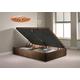 Divan Ottoman Side Lift Storage Bed Single 4'6 Double 5ft King Size Chenille (5FT Kingsize, Brown)