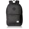 Herschel Unisex's Heritage Backpack, Black Crosshatch/Black Rubber, Classic 21.5L