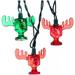 Kurt S. Adler 31449 - 10 Light 12' National Lampoon's Christmas Vacation? Wally World Red and Green Moose Mug Christmas Light String Set Set