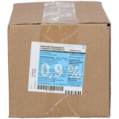 Isotonische NaCl 0,9% Deltamedica Inf.-Lsg.Plastik 10x100 ml Infusionslösung Image