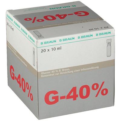 Glucose 40% B.Braun Mini Plasco connect Inf.-L.-K. 20x10 ml Infusionslösungskonzentrat Image