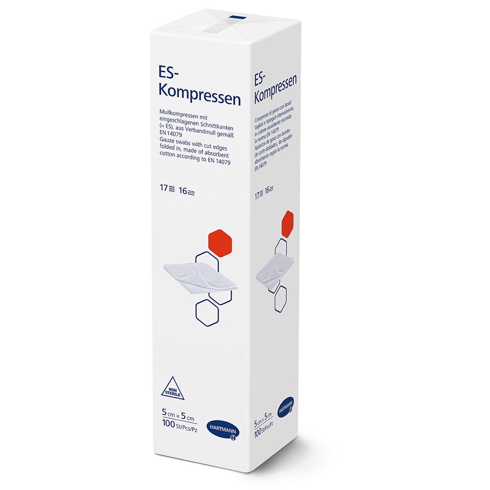 Es-Kompressen unsteril 5x5 cm 16fach 100 St Kompressen Image