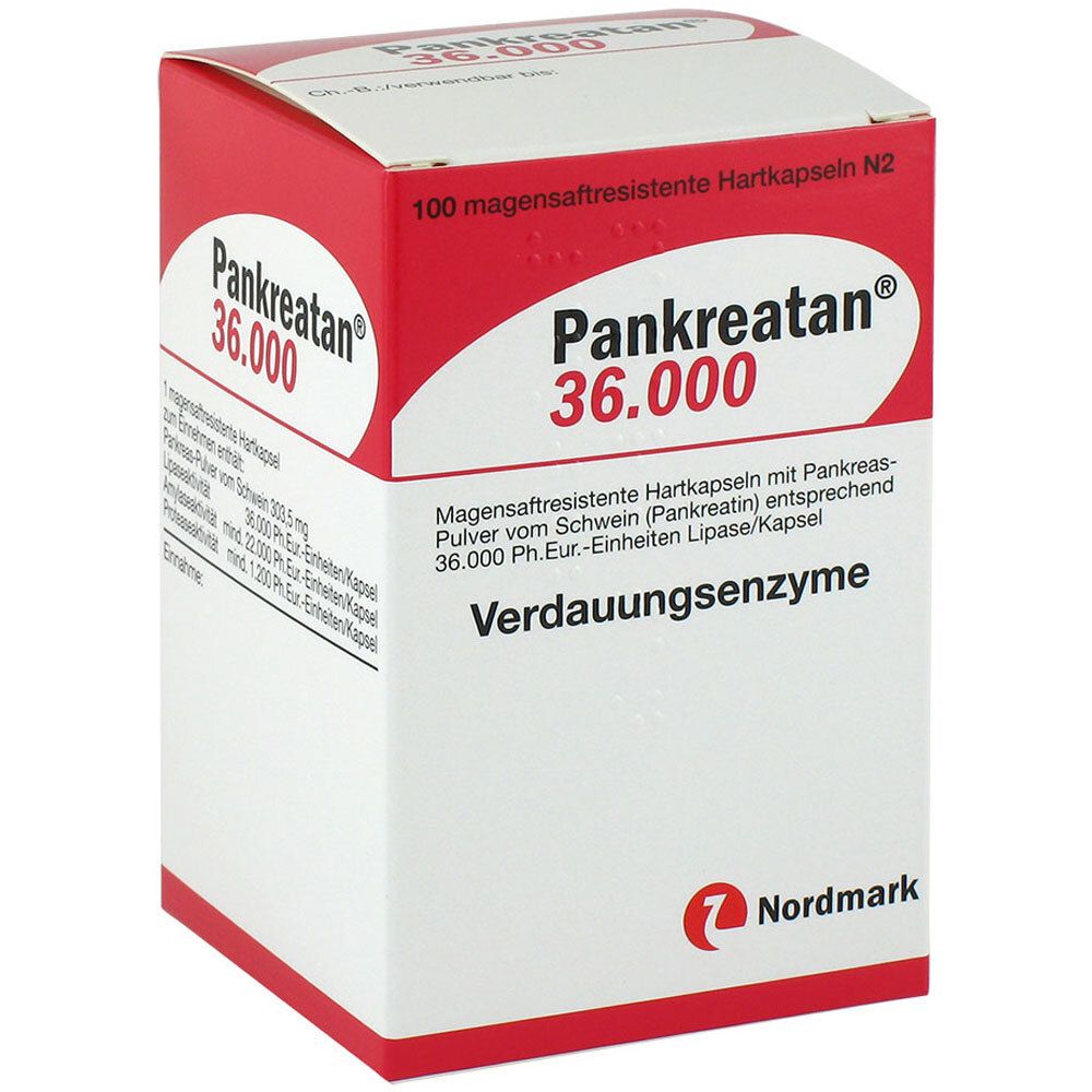 Pankreatan 36.000 magensaftresistente Hartkapseln 100 St Magensaftresistente Image