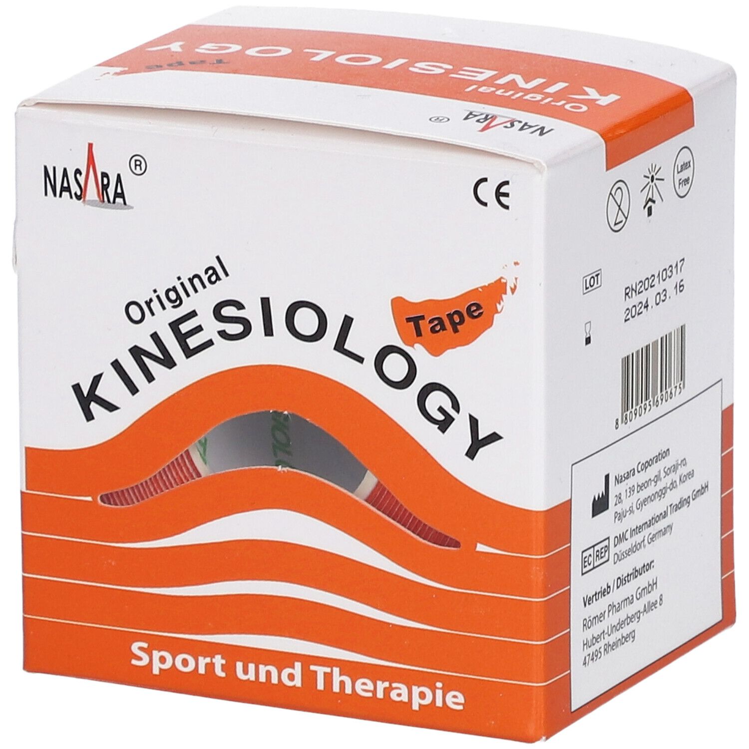 Kinesiologie Tape 5 cmx5 m orange 1 St Verband Image