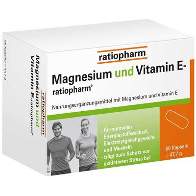 Magnesium UND Vitamin E-ratiopharm Kapseln 60 St Image