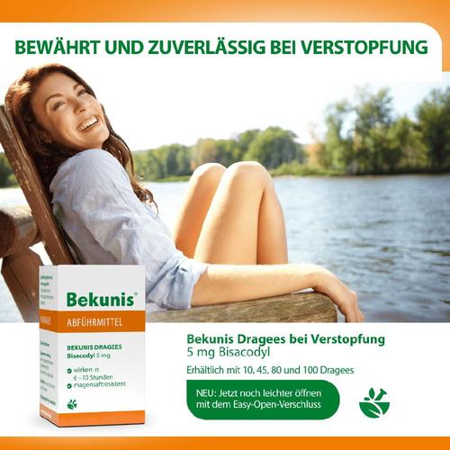 Bekunis Dragees Bisacodyl 5 mg magensaftres.Tabl. 80 St Tabletten magensaftresistent