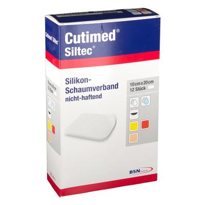 Cutimed Siltec Schaumverb.10x20 cm nicht haftend 12 St Kompressen Image
