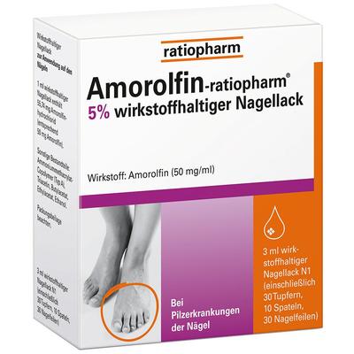 AMOROLFIN-ratiopharm 5% wirkstoffhalt.Nagellack 3 ml Wirkstoffhaltiger Nagellack Image