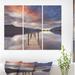 East Urban Home 'Flooded Jetty in Derwentwater' Photographic Print Multi-Piece Image on Wrapped Canvas in Blue/Gray | 28 H x 36 W x 1 D in | Wayfair