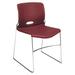 HON Olson Armless High Density Stackable Chair Metal in Red | Wayfair HON404165