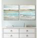 East Urban Home 2 Piece Abstract Canvas Wall Art Retrospective Beach by PI Creative Art Canvas in Gray/Green | 1.5 D in | Wayfair