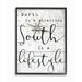 Gracie Oaks 'South Is A Lifestyle Compass White Planked Look' by Daphne Polselli - Textual Art Print on Canvas in Black/Brown/Gray | Wayfair