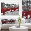 East Urban Home 'Red Forest in Colorado Rocky Mountains' Photographic Print Multi-Piece Image on Wrapped Canvas in Black/Red | Wayfair