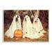 The Holiday Aisle® 'Vintage Photography Halloween Pumpkin & Ghost Dogs' Photographic Print in Brown/Green/Orange | 13 H x 19 W x 0.5 D in | Wayfair
