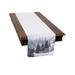 The Holiday Aisle® Mowgli Winter Wonderland Christmas Table Runner Polyester in Gray/White | 15 D in | Wayfair 587C5A02AB6E4EF89249EE6CD003039C