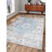 Blue/White 108 x 0.27 in Area Rug - Bungalow Rose Crayton Ivory/Blue Area Rug Polyester | 108 W x 0.27 D in | Wayfair