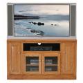 Loon Peak® Lapierre Solid Wood TV Stand for TVs up to 60" Wood in Green | Wayfair 66C60FA13A83485C96F77732377A52AC
