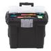 Storex Industries Portable File Cart on Wheels Plastic in Black | 16 H x 14 W x 15.25 D in | Wayfair STX61507U01C