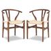Birch Lane™ Wyn Solid Wood Weave Dining Chair Wood in Brown | 30.5 H x 21.5 W x 20.75 D in | Wayfair C1791B780B2847BF849E82533E90B5E8