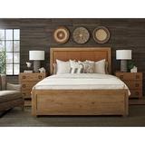 Tommy Bahama Home Los Altos Antilles Panel Bed Wood & /Upholstered/Genuine Leather in Brown | 64 H x 75.75 W x 91.25 D in | Wayfair 01-0566-145C