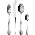 Georg Jensen Cutlery Set of 4 Dinner Forks, Spoons, Long Grill Knives and Tea Spoons by Vivianna Torun Bülow-Hübe - Matte Stainless Steel - Pack of 16