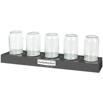 Gerson 94226 - 21.65in x 4.72in x 1.75in Clear Glass Mason Jar Light Home Decor Mason Jars