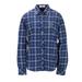 Women's Navy Xavier Musketeers Brewer Flannel Button-Down Long Sleeve Shirt