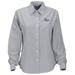 Women's Gray Drake Bulldogs Velocity Oxford Plus Size Button-Up Long Sleeve Shirt