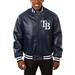 Men's JH Design Navy Tampa Bay Rays Classic Leather Team Jacket