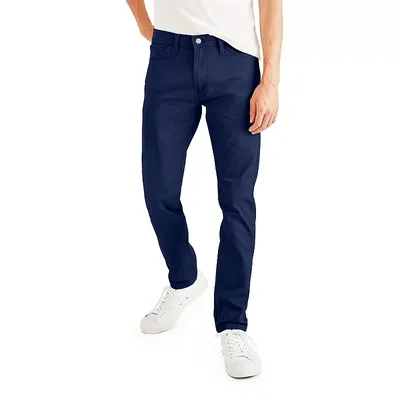 Men's Dockers Jean Khaki All Seasons Slim-Fit Tech Pants, Size: 36X30, Blue from Dockers | AccuWeather Shop