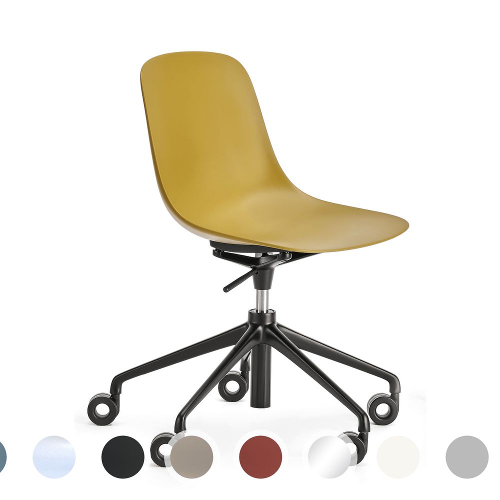 infiniti »PURE LOOP MONO« 5 Star Updown Designer-Stuhl AL07 Poliert / IS513 Militärgrün Image