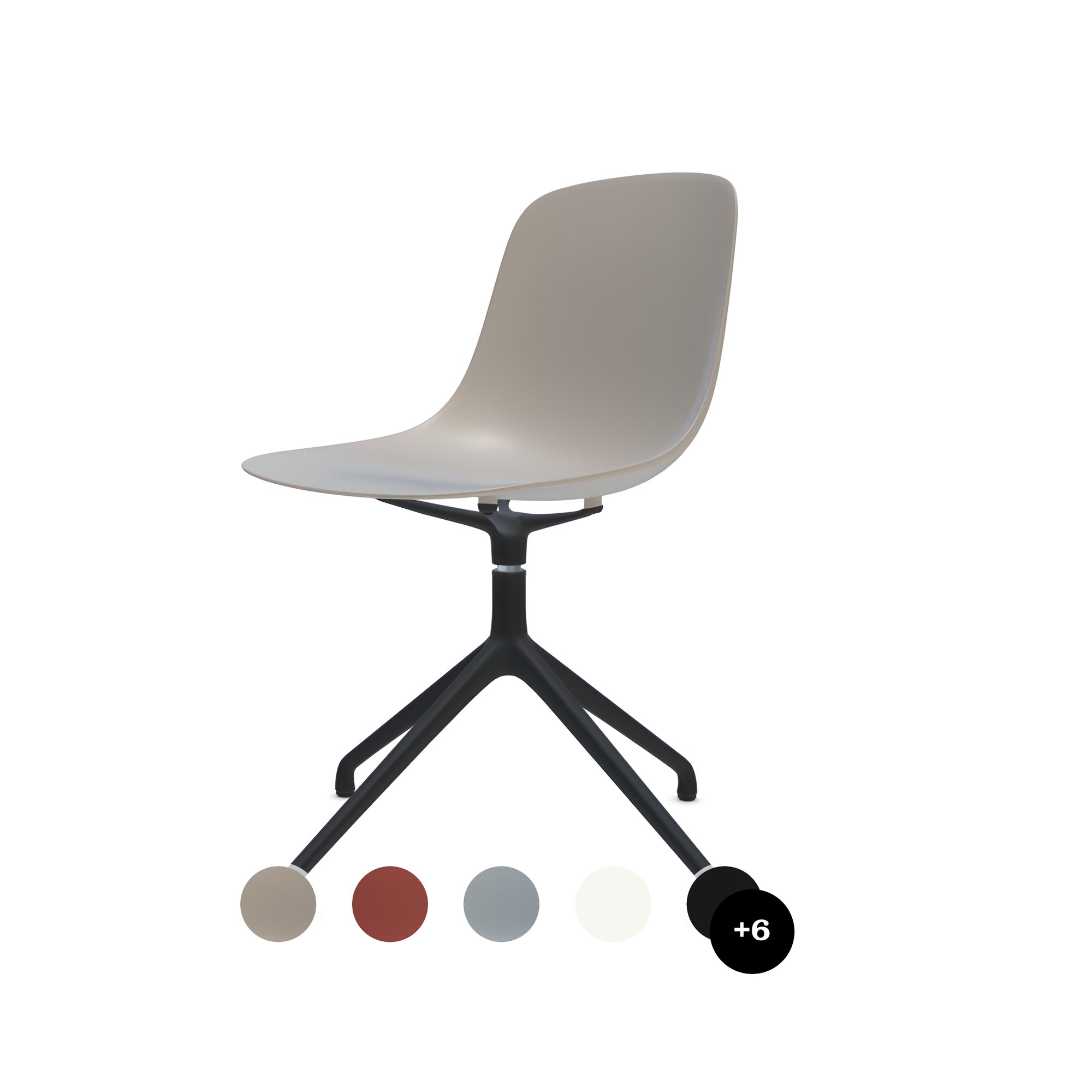 infiniti »PURE LOOP MONO« 4 Star Designer-Stuhl 00L Poliert / S514 Sand