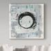 East Urban Home 'Zen Circle I Crop w/ Teal' Print on Wrapped Canvas in Black | 35 H x 35 W x 2 D in | Wayfair F37C72BFEF9D409C94ADDA0EC82BAE1D