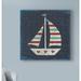 Breakwater Bay 'Nautical Love Sail Boat' Acrylic Painting Print on Wrapped Canvas in Black | 35 H x 35 W x 2 D in | Wayfair
