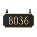Montague Metal Products Inc. Princeton 1-Line Hanging Address Plaque | 7.25 H x 15.75 W x 0.25 D in | Wayfair TSH-0005S1-H-NG