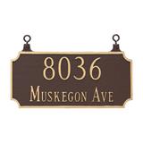 Montague Metal Products Inc. Princeton 2-Line Hanging Address Plaque | 9 H x 15.5 W x 0.25 D in | Wayfair TSH-0005S2-W-HGG