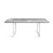 Gracie Oaks Glynis Dining Table Wood/Metal in Gray/White | 30.7 H x 70.8 W x 35.4 D in | Wayfair 2BDAAE837E064744A96915C8F9111722