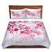 Red Barrel Studio® Mayville Catherine Holcombe Cherry Blossom Microfiber Duvet Covers Microfiber in Black/Pink/Red | Twin | Wayfair