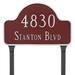 Montague Metal Products Inc. Standard Two Line Lexington Arch Address Sign Plaque w/ Lawn Stakes Metal | 10 H x 15.75 W x 0.25 D in | Wayfair