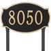 Montague Metal Products Inc. Cambridge 1-Line Lawn Address Sign | 9.75 H x 15.5 W x 0.25 D in | Wayfair PCS-0054S1-L-BS