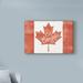 Trinx 'Oh Canada Flag' Acrylic Painting Print on Wrapped Canvas in White | 30 H x 47 W x 2 D in | Wayfair 6DFBB0A372684486BC4947D88E9E6877
