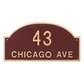 Montague Metal Products Inc. Dover 2-Line Wall Address Plaque | 8 H x 15.75 W x 0.25 D in | Wayfair PCS-0140S2-W-ABG