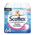 Scottex Toilettenpapier, sauber, platzsparend, 64 Rollen